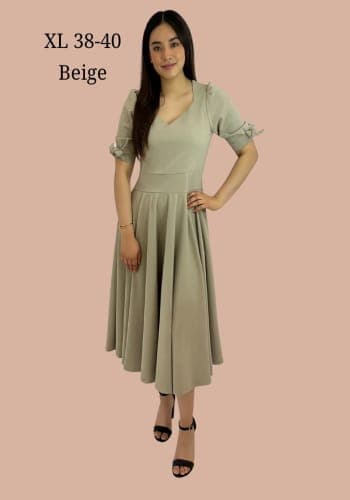 Vestido  largo color Beige  talla Extragrande  estilo Circular