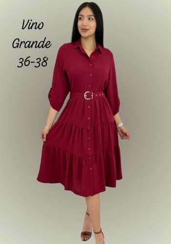 Vestido  largo color Vino talla Grande  estilo Olanes 